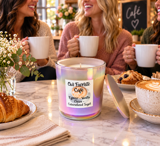 Our Favorite Café - Vanilla Cappuccino Coffee Scented Candle 12 oz
