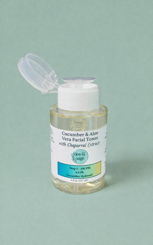 Facial Toner - Cucumber & Aloe Vera with Chaparral Extract - 6 oz.