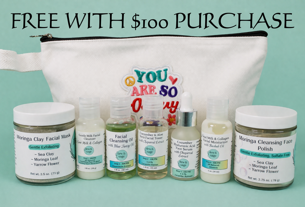 Skincare Discovery Set - 8 pc. Cucumber, Goat Milk & Collagen + Bonus 1 oz. Facial Oil