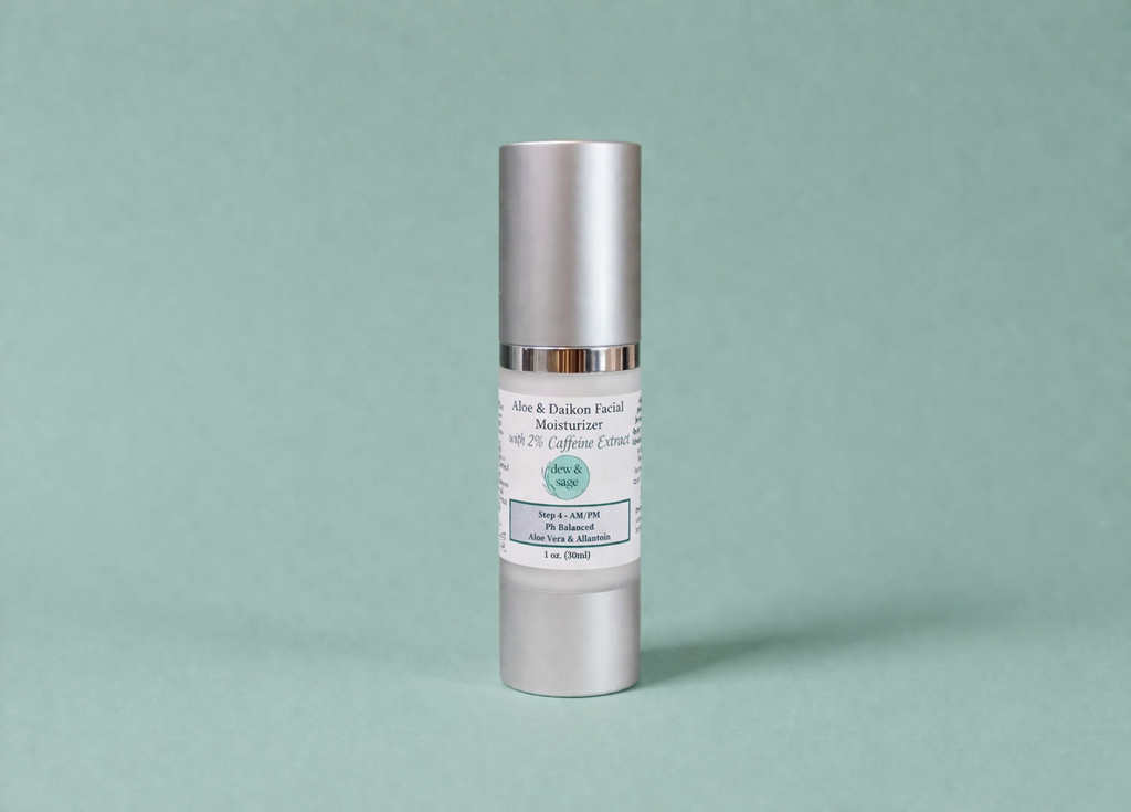 Facial Moisturizer - Aloe & Daikon with 2% Caffeine - 1 oz.