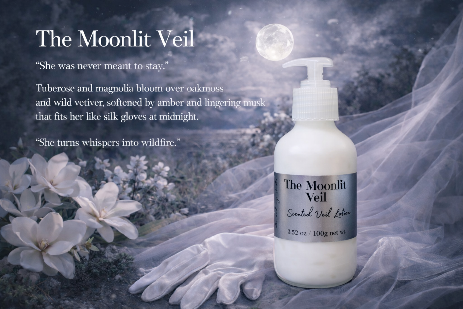 Scented Veil Body Lotion - The Moonlit Veil 3.5oz.