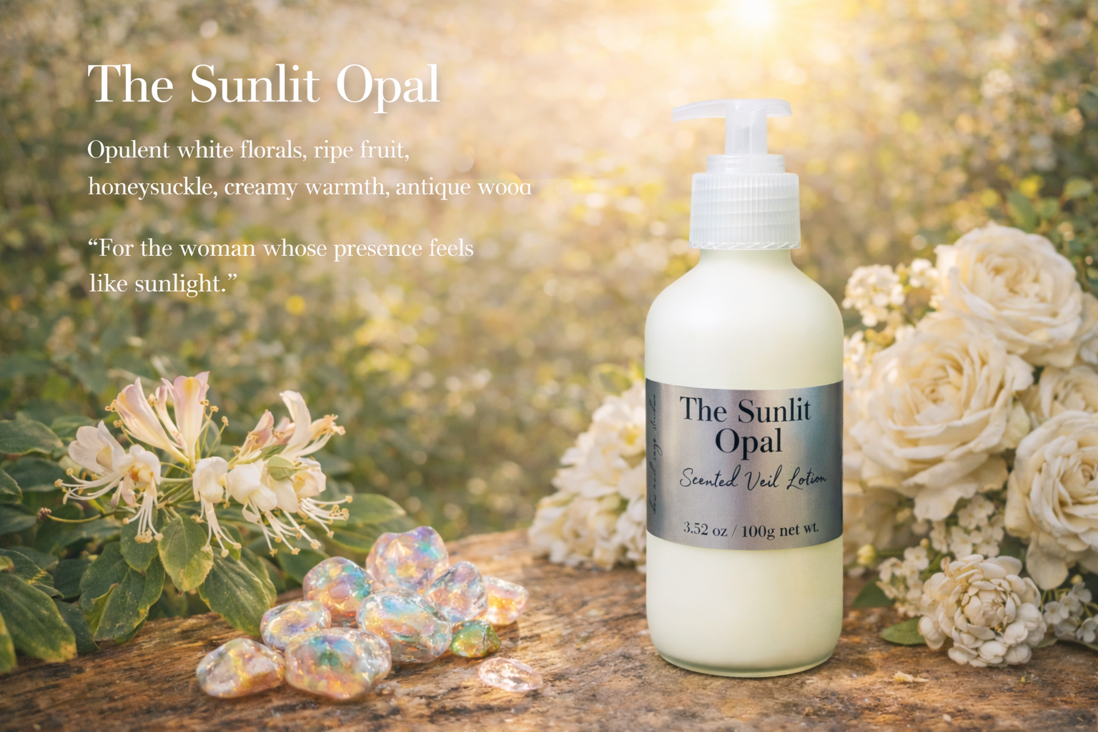 Scented Veil Body Lotion - The Sunlit Opal 3.5 oz.