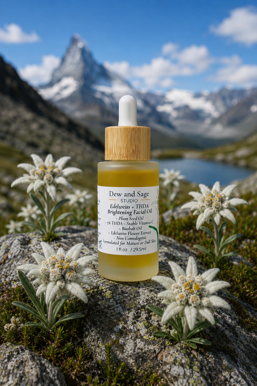 Edelweiss + THDA  Brightening Facial Oil - 1 oz.