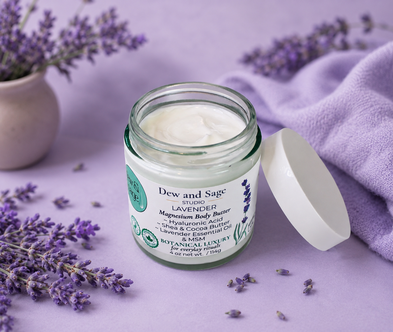 Lavender Magnesium Body Butter - 4 oz.