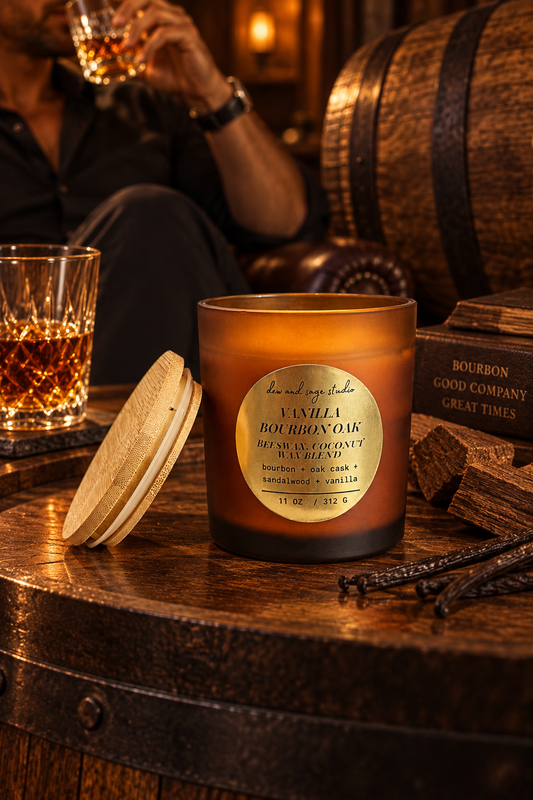 Vanilla Bourbon Oak Scented Candle 11 oz.
