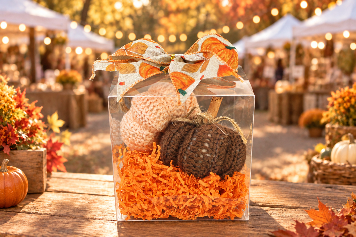 Heirloom Pumpkin Spice Scented Crochet Pumpkins – 2 Piece Set