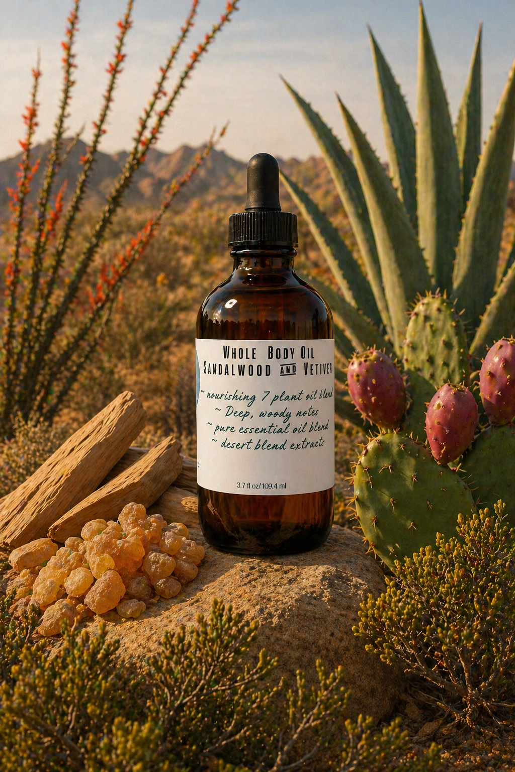 Sandalwood & Vetiver Whole Body Oil 3.7 oz.