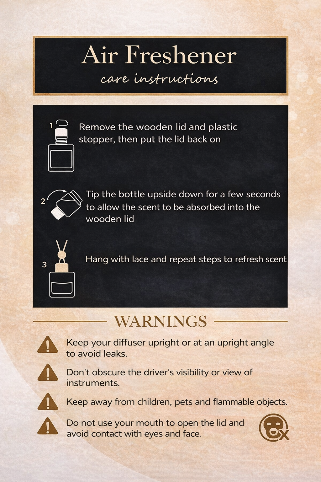 Air Freshner Diffuser Bottle with Rope - 0.25 oz