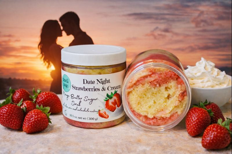 Date Night - Strawberries & Cream Mango Sugar Scrub 10.5 oz.