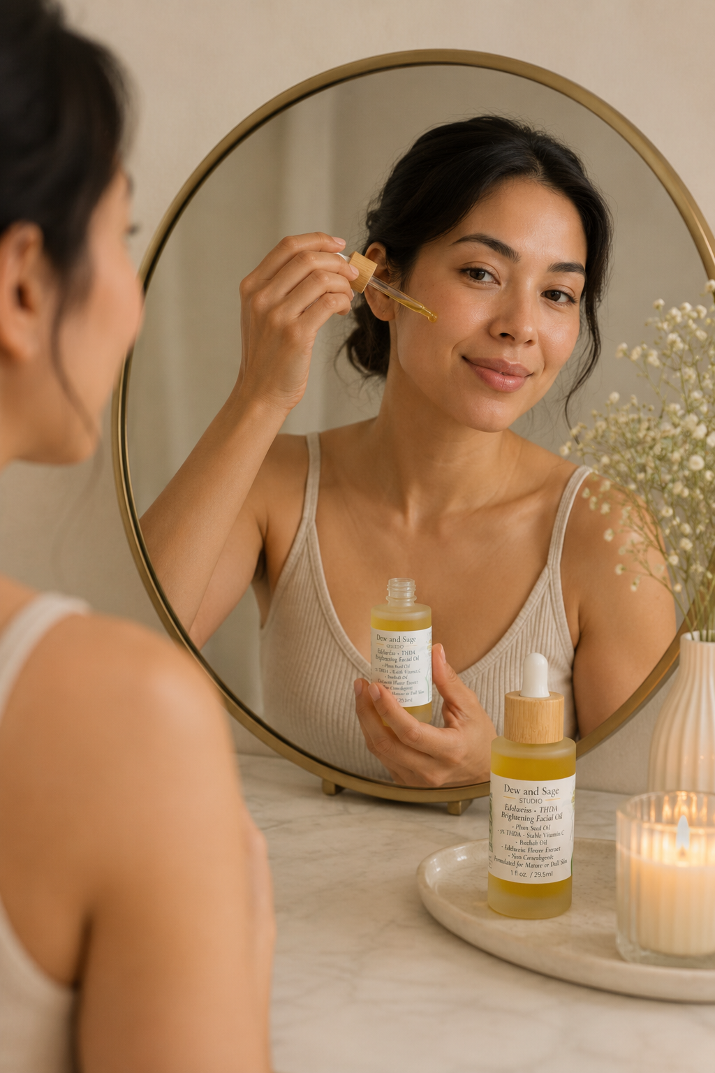 Edelweiss + THDA  Brightening Facial Oil - 1 oz.