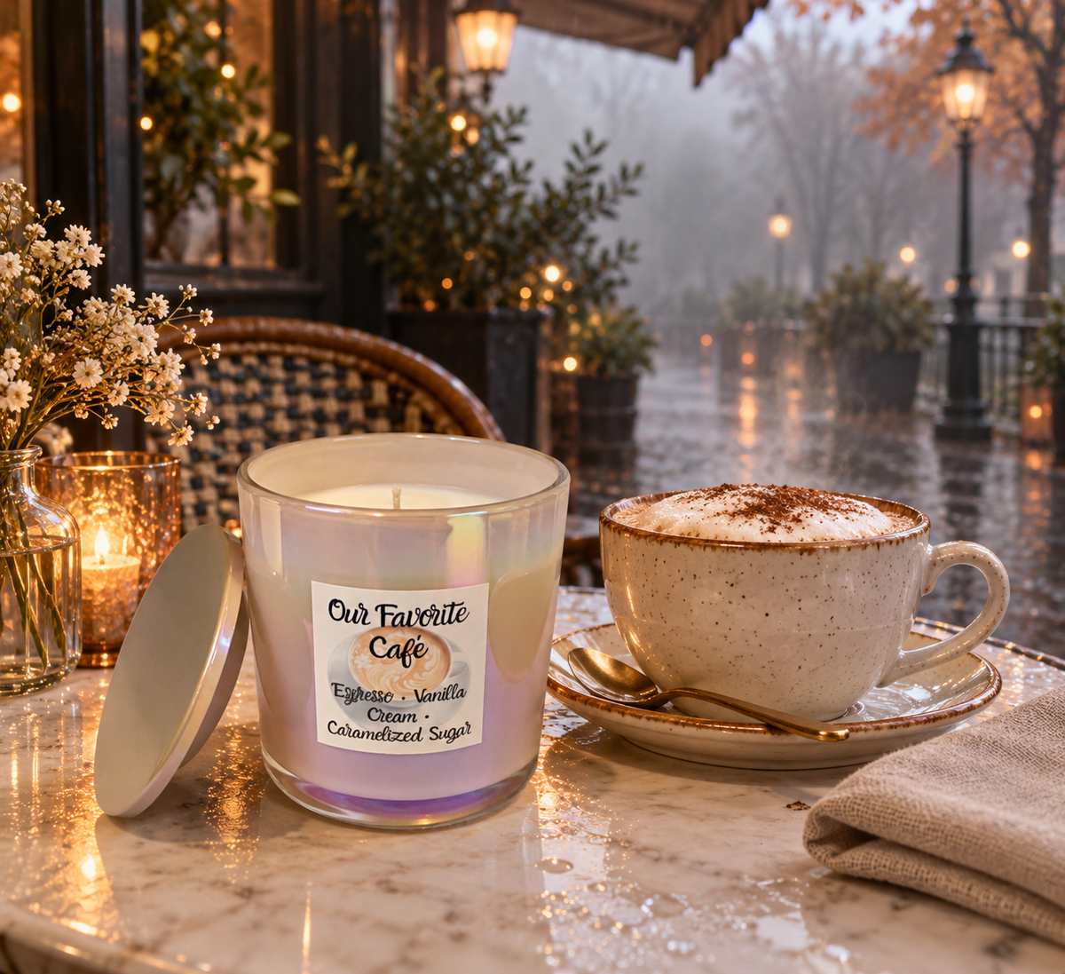 Our Favorite Café - Vanilla Cappuccino Coffee Scented Candle 12 oz