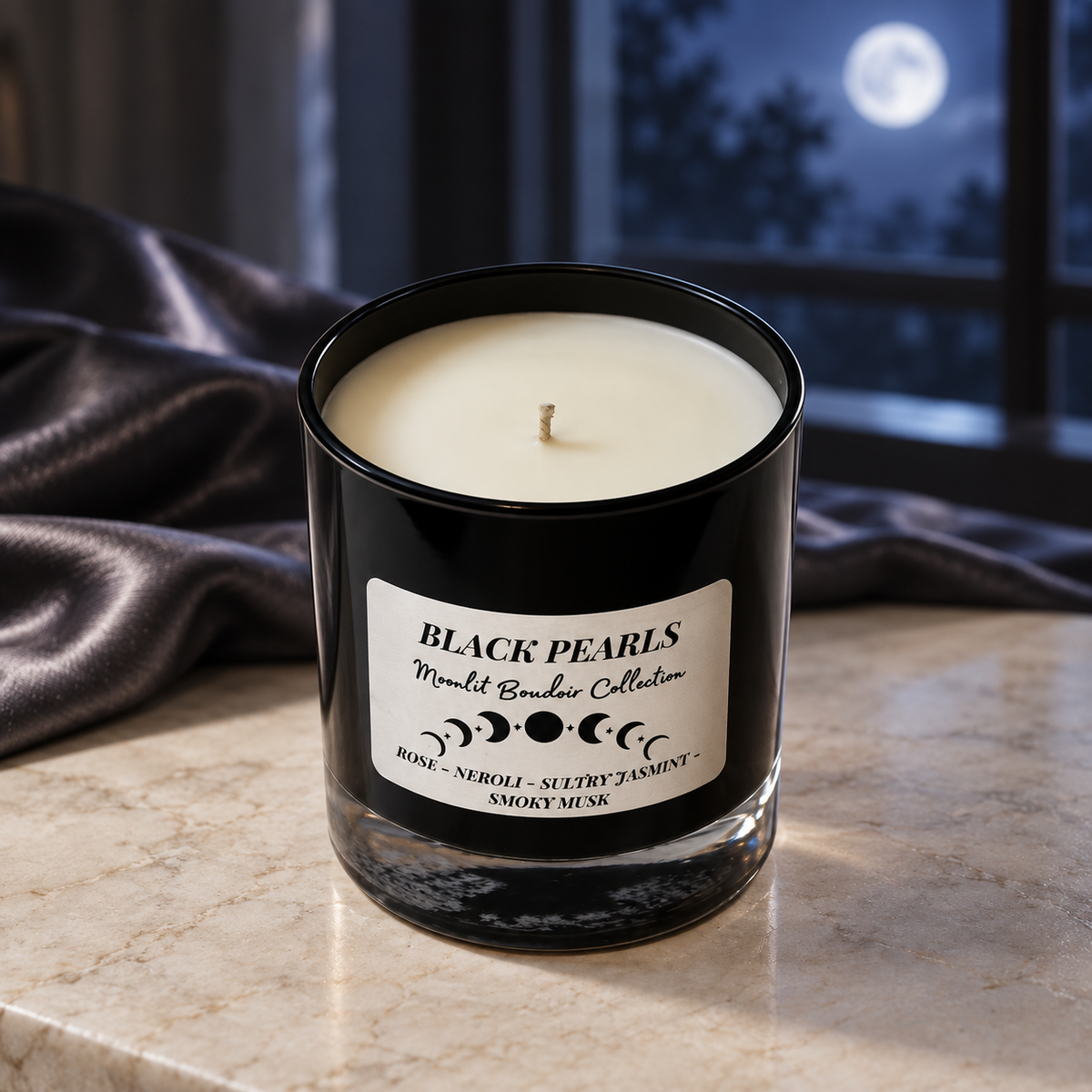 Black Pearls -  Sultry Jasmine Scented Candle 8 oz.
