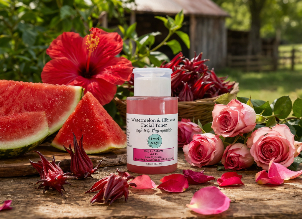 Facial Toner - Watermelon & Hibiscus with 4% Niacinamide 6 oz.