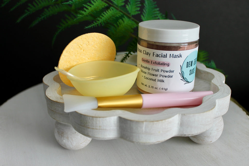 Rose Clay Facial Mask Kit