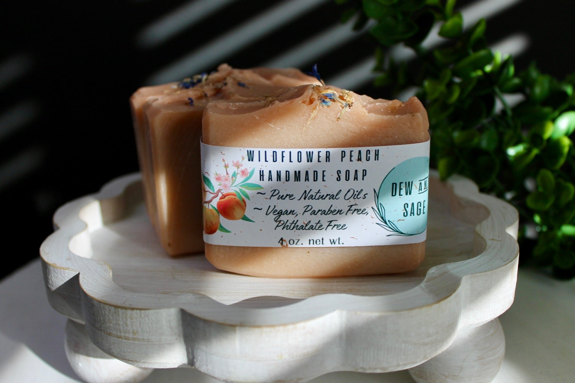 Wildflower Peach Handmade Soap 4 oz.