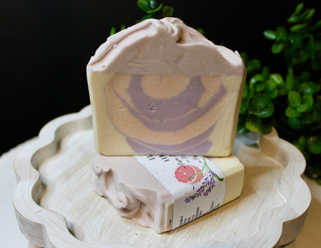 Goat Milk Handmade Soap Lavender and Grapefruit 5.5oz.