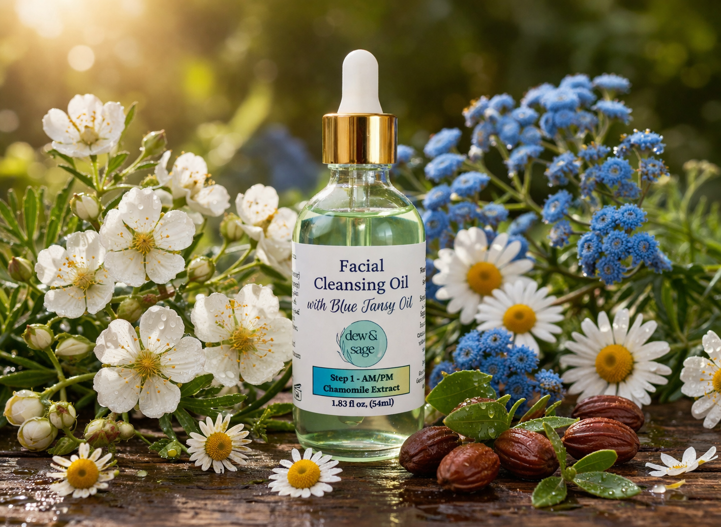 Facial Cleansing Oil - with Blue Tansy Oil - 1.83 oz.