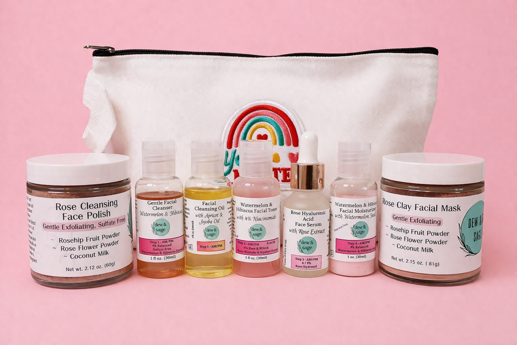 Skincare Discovery Set - 8 pc. Rose, Watermelon & Hibiscus