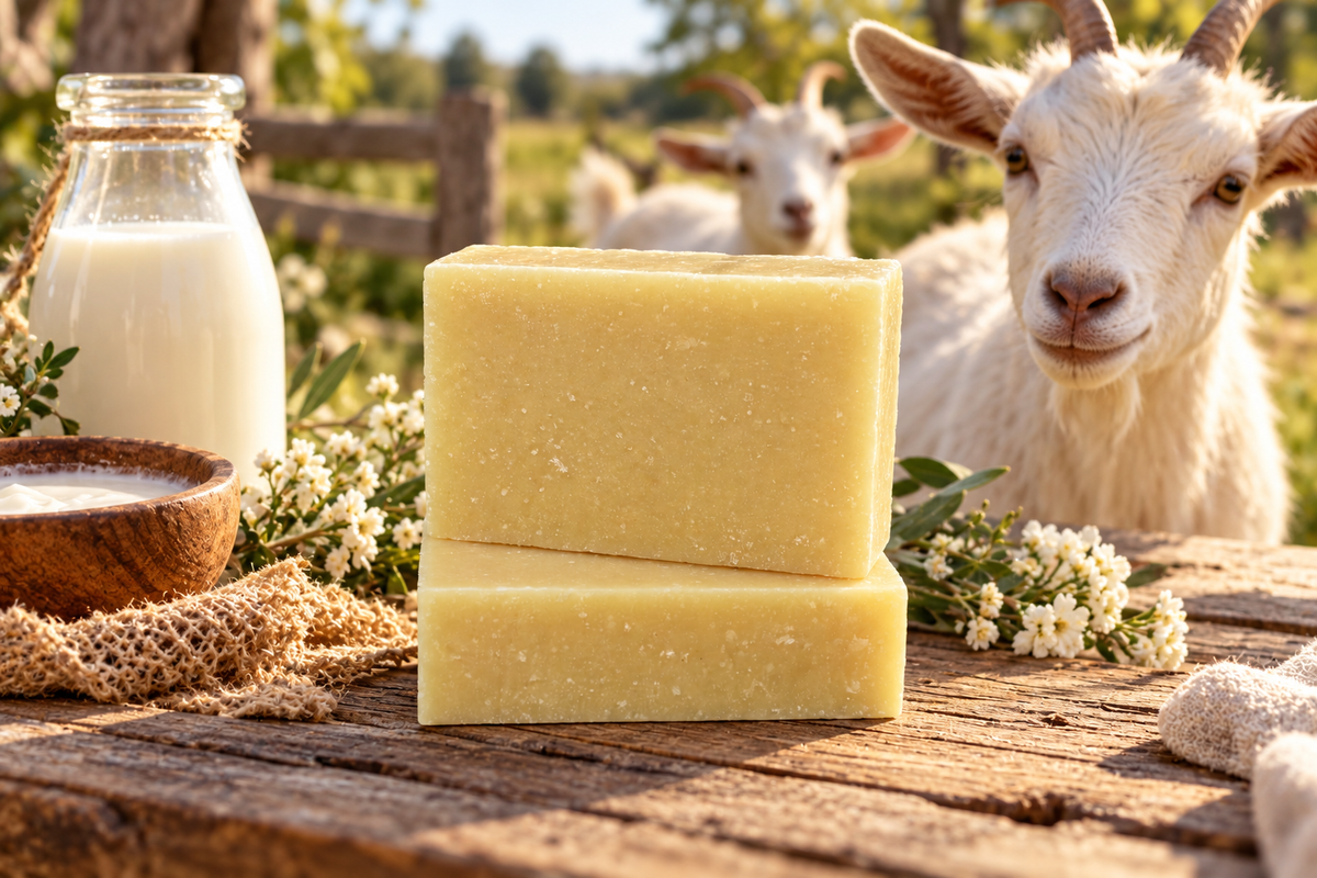 Gentle Goat Milk and Collagen Facial Cleanser & Bar Set