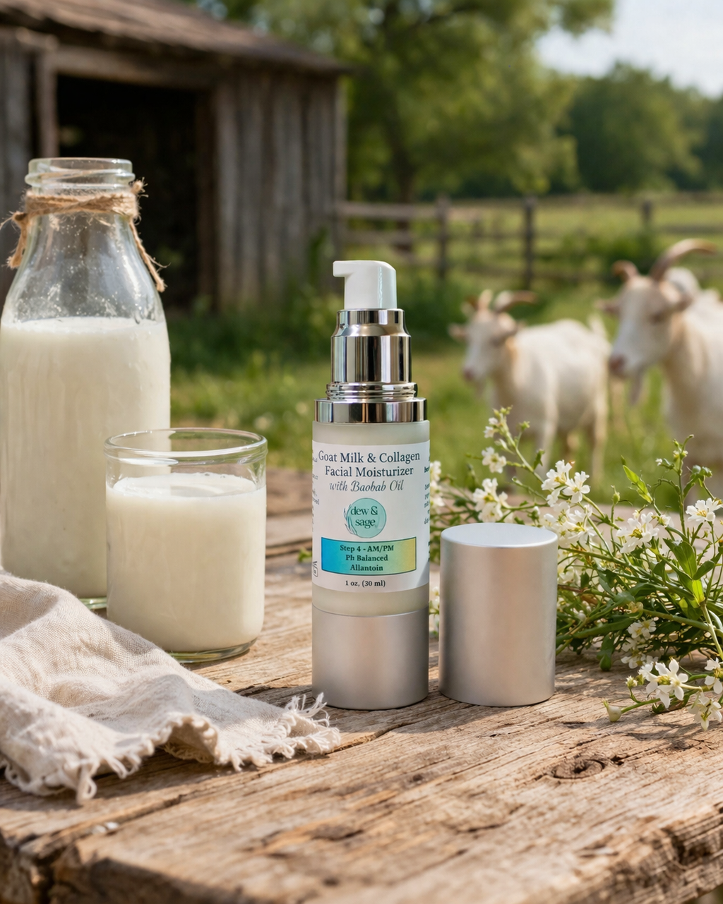 Facial Moisturizer - Goat Milk & Collagen - 1 oz.
