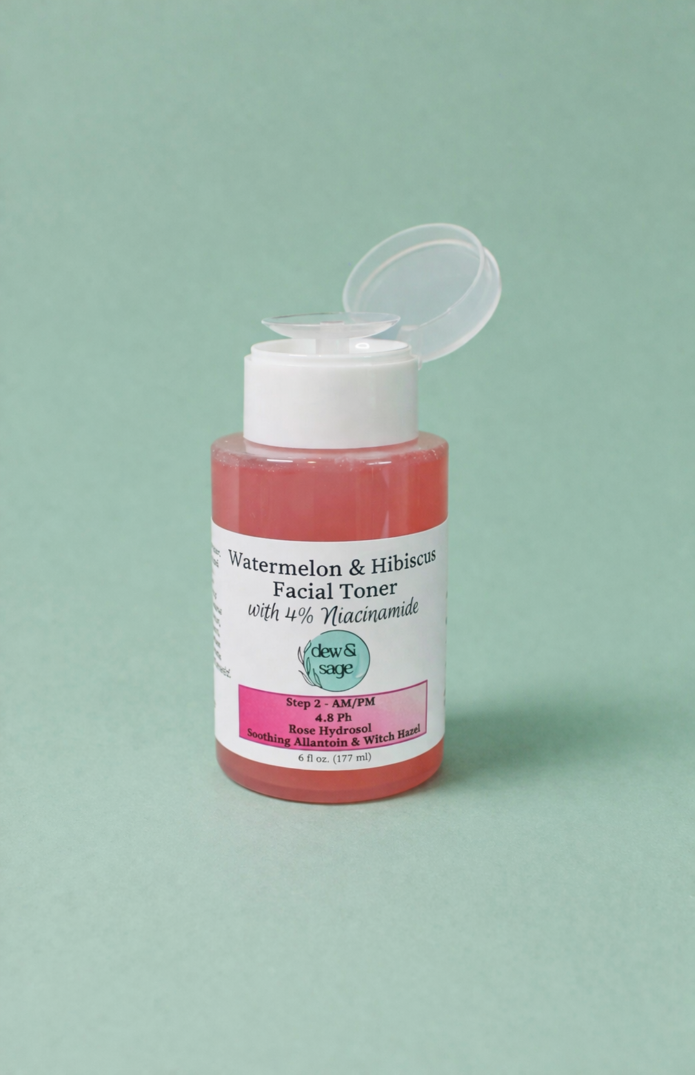 Facial Toner - Watermelon & Hibiscus with 4% Niacinamide 6 oz.